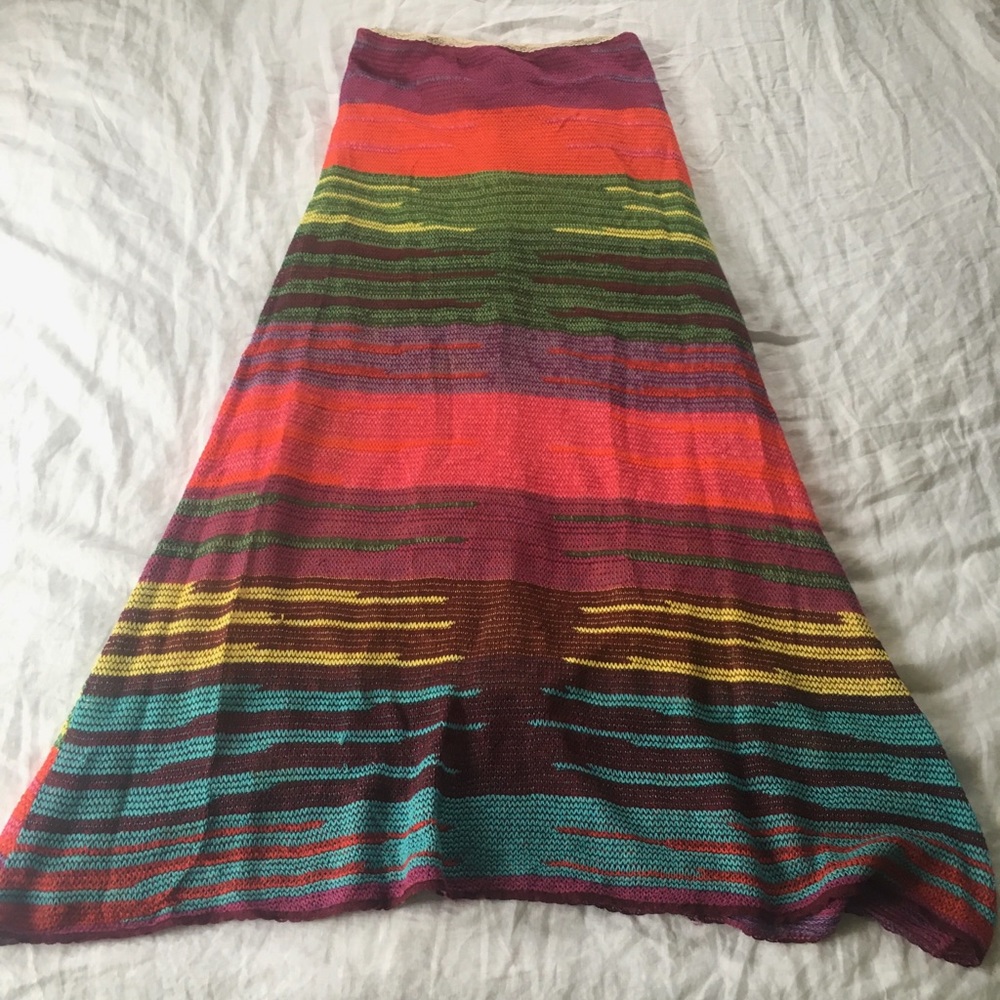 Cecilia Prada handknit colorful skirt anthro